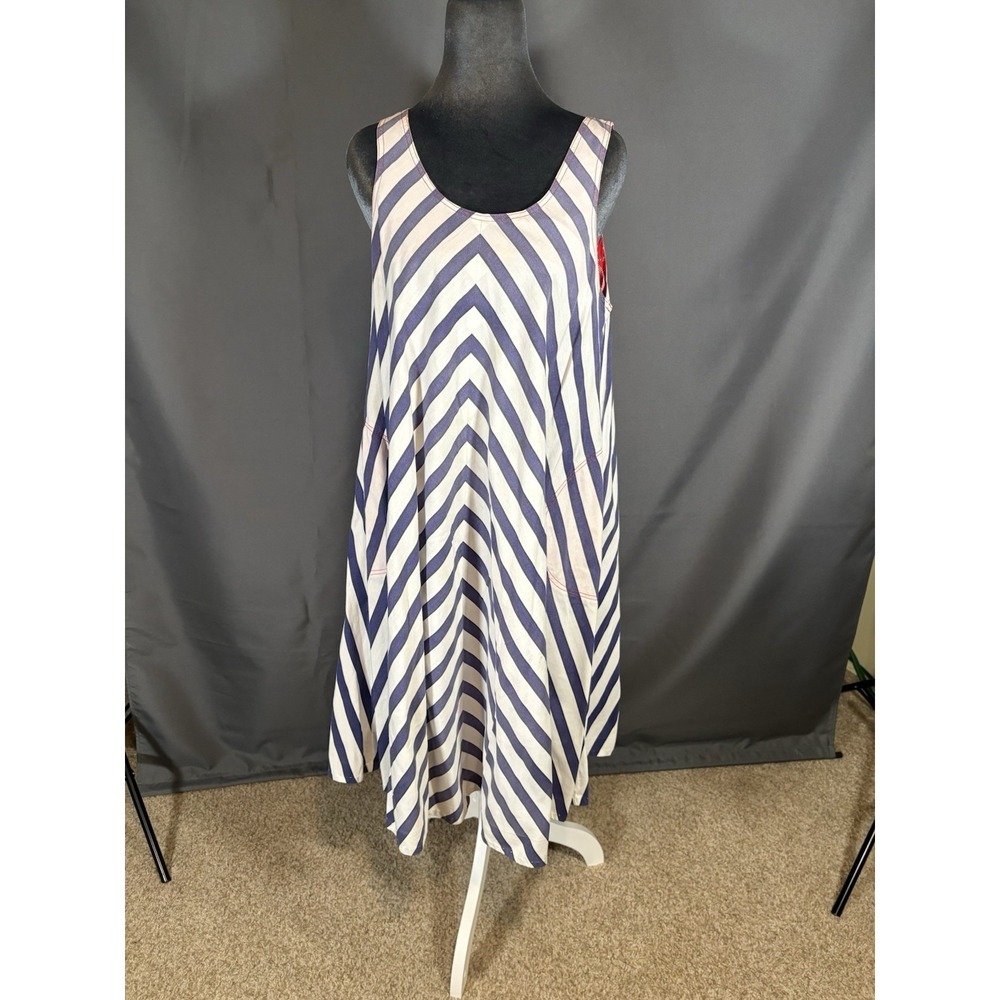 Vintage 80's/90's Robbie bee Saka Fifth Avenue Chevron Striped‎ Dress Pockets 18